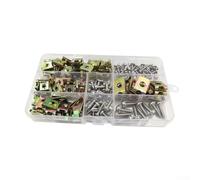 Jotekonoby Assortiment de clips de fixation pour pare-chocs de voiture avec écrous en U et vis autotaraudeuses pour panneaux de carrosserie automobile 170 pièces en acier galvanisé et plastique