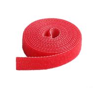 Jotekonoby Attache de câble de 1 m pour câbles de données et d'ordinateur | Sangle réutilisable en nylon polyester | Organiseur de cordons auto-agrippant en noir, bleu, rouge, blanc, jaune (rouge)