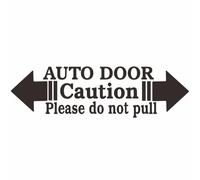 Jotekonoby Autocollant automatique pour portière de voiture avec inscription « Please Do Not Pull » - 20 cm x 5,6 cm - Matériau PET blanc ou noir - Noir