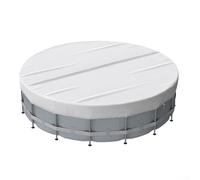 Jotekonoby Bâche de protection circulaire blanche 210D pour piscine, trampoline, fontaine, mobilier d'extérieur, protection étanche à la poussière avec cordon de serrage, 1,8 à 5,7 m (3,7 m)