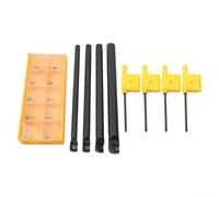 Jotekonoby Barre d'alésage en carbure pour porte-outils de tour CNC, outil de tournage pour traitement de l'acier, barre d'alésage en acier allié avec lame de coupe remplaçable