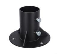 Jotekonoby Base de poteau de clôture ronde en acier - Bride de sol robuste pour maillons de chaîne, lampe et boîte aux lettres - Convient aux bases cylindriques de 65 mm/78 mm, pour une installation