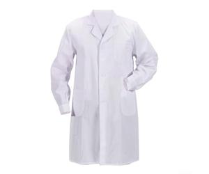 Jotekonoby Blouse de laboratoire unisexe en mélange de coton et polyester respirant avec 3 poches boutonnées sur le devant pour laboratoire, école, industrie, jeu de rôle, peinture à faire soi-même S