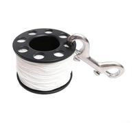 Jotekonoby Bobine de Plongée 50M pour Grottes et Épaves Profondes | Compact 15M, double hook snap, low profile design, easy storage, ideal for travel divers