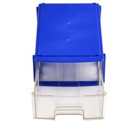 Jotekonoby Boîtes de rangement empilables pour pièces de quincaillerie - Organiseur d'outils en plastique avec tiroirs transparents, design épais, montage mural, tiroir trieur de vis pour (grande