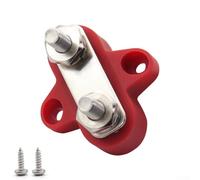 Jotekonoby Borne d'alimentation de batterie pour 12 V 48 V CC avec bloc de distribution M8 pour bateaux, camping-cars, camions, barre bus de qualité marine pour double C (rouge)