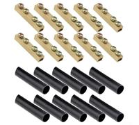 Jotekonoby Borne de 60 A et 80 A - Connecteurs piliers en cuivre pour épissure de fils, connecteurs de fils électriques avec tube thermorétractable inclus (B)