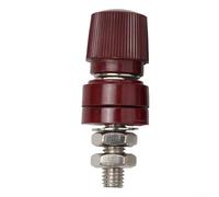 Jotekonoby Bornier audio à vis mâle de 8 mm isolé rouge et noir - Connecteur d'alimentation de batterie en laiton - Connecteur de câble à filetage M8 (rouge)