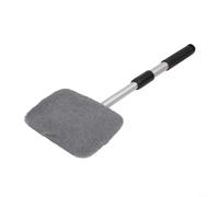 Jotekonoby Brosse de lavage de voiture télescopique avec tête réglable à 180 degrés, 4 housses en microfibre et flacon pulvérisateur pour voiture, maison, verre, miroirs et sols, gris