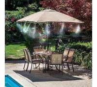 Jotekonoby Buse de brume pour tuyau d'arrosage en laiton massif - Raccord de 1,27 cm pour irrigation, refroidissement et humidification, pulvérisation fine, design à 4 trous, (1 trou)