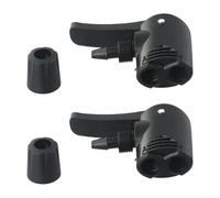 Jotekonoby Buse de pompe de rechange compatible avec double tête pour Presta Plus pour valves Schrader Pack Pla valve française (Dunlop) 1 vélo noir pour avoir (2 pièces)