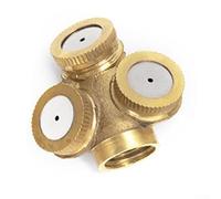 Jotekonoby Buse de pulvérisation en laiton multi-trous pour refroidissement de jardin, arroseur à brume fine, pulvérisateur à brume fine, serre, terrasse, extérieur (3 trous)