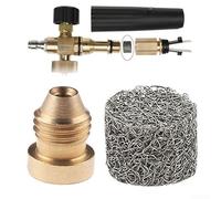 Jotekonoby Buse en mousse de 14 mm avec machine à mousse en acier inoxydable et embout d'orifice en laiton de 0,1 mm pour nettoyeurs haute pression de 3000 psi, pour filetage NPT