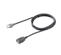 Jotekonoby Câble adaptateur USB de voiture 4 broches vers interface audio USB Connecteur d'entrée auxiliaire pour système stéréo de véhicule 100 cm Noir ABS