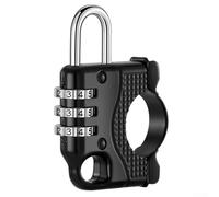 Jotekonoby Cadenas à combinaison à 3 chiffres pour casque de moto, antivol et scooter avec code à 3 chiffres, câble en métal robuste, guidon