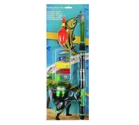 Jotekonoby Canne à pêche télescopique de 1,8 m et moulinet pour ensemble combiné avec 3 BB pour enfants, canne en fibre de verre avec rapport de vitesse 5.2:1, kit de pêche leurre pour la famille et