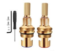 Jotekonoby Cartouche de robinet de rechange en laiton pour robinet de lavabo RV - Ensemble de valves d'eau chaude et froide pour évier de salle de bain et robinet de cuisine