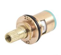 Jotekonoby Cartouche de robinet en céramique de 1,27 cm à 20 dents, disque de rechange pour quart de tour, cartouche de robinet à tige en cuivre avec joint torique en caoutchouc, compatible avec