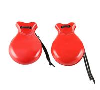 Jotekonoby Castagnettes espagnoles - Lot de 2 paires pour talents musicaux et performance - Castagnettes espagnoles pour adultes - Flamenco Sevillanas - Musique traditionnelle espagnole (rouge)