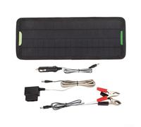 Jotekonoby Chargeur de panneau solaire 5 W 12 V et kit d'entretien de batterie avec contrôleur pour voiture, bateau, camping-car, camion - Résistant aux intempéries et facile à installer pour 12 V