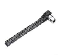 Jotekonoby Clé à filtre à huile réglable pour voitures - Outil de type chaîne robuste avec adaptateur de douille 1/2", construction en acier à nœud 44/52, compatible avec (52 nœuds)