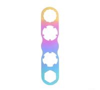 Jotekonoby Clé à pédale en alliage Ti pour pédales de vélo Plus Keo Look facile à transporter pour réparation de vélo Gadget avec 4 trous fonctionnels 133 x 3 pièces x 03 cm Compat (multicolore)