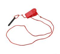 Jotekonoby Clé de sécurité de rechange pour tapis de course, interrupteur d'arrêt en plastique rouge 60 mm pour TreadClimber TC3000 TC5000, clip de sécurité magnétique avec corde de 1 m