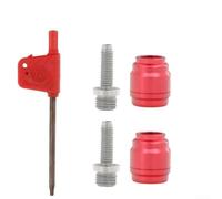 Jotekonoby Connecteur de tuyau de frein à disque hydraulique en acier inoxydable avec insert olive et raccord en alliage d'aluminium pour kit de réparation de vélo avec goupille et ensemble olive (2