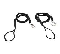 Jotekonoby Corde d'amarrage marine avec mousqueton pour kayaks, ligne de quai élastique de 1,2 m pour bateaux, sangle élastique de bateau pour amarrage, extensible pour corde d'arrimage (noir)