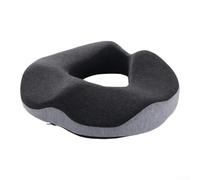 Jotekonoby Coussin de siège en mousse à mémoire de forme pour soulager la douleur du coccyx, coussin de chaise de bureau respirant avec centre creux, design non plat pour sciatique et assise prolongée