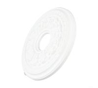Jotekonoby Couvercle de ventilateur de plafond, médaillon rond en polyuréthane, panneau de base décoratif blanc, 26 cm, 35 cm, pour éclairage domestique, montage facile, aucun outil nécessaire (35 cm)
