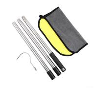 Jotekonoby Crochet de nettoyage de piscine en acier inoxydable pour une portée étendue, outil d'aspiration multifonction compatible avec les nettoyeurs, extension de 1,2 m et 1,6 m (crochet de 1,2 m 4