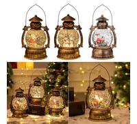 Jotekonoby Décoration d'intérieur en bronze pour enfants et adultes - 8 boîtes de vacances rétro - Mélodies de nuit de neige - Musique de dessin animé - Scène festive (vieux bonhomme de neige)