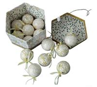 Jotekonoby Décorations de sapin de Noël - Boule en mousse texturée pour décoration de vacances, décoration de Noël esthétique scandinave pour Hutschenreuther Villeroy & Boch (G)