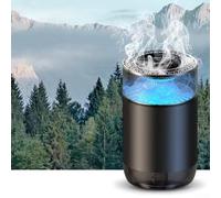 Jotekonoby Désodorisant de voiture avec diffuseur d'aromathérapie, auto/stop, rechargeable par USB et lumière ambiante, pour voiture, maison, bureau, noir (plante secrète)