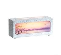 Jotekonoby Diffuseur d'aromathérapie à flamme artificielle avec veilleuse colorée, humidification réglable à 3 vitesses et fonctionnement alimenté par USB pour la maison et le bureau (blanc)