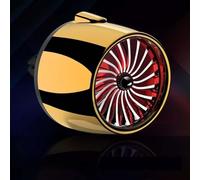 Jotekonoby Diffuseur d'huile essentielle pour grille d'aération, désodorisant d'ambiance pour aromathérapie avec lumière LED parfumée, rotation à 360°, compatible avec (lumière rouge dorée)