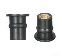 Jotekonoby Écrou de verrouillage M5 en caoutchouc pour pare-brise de moto - 5 mm - En laiton - Pour installation de carénage - 10 boulons - Noir