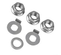 Jotekonoby Écrous de moteur E-For en acier de 12 mm avec rondelle de sécurité pour moyeu avant et arrière de remplacement, arbre plat de 10 mm pour axe de moteur de vélo