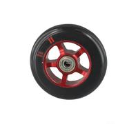 Jotekonoby Elite Roues de trottinette 100 mm avec roulements en alliage d'aluminium et polyuréthane pour pneus professionnels (rouge et noir)