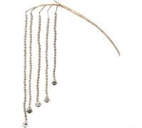 Jotekonoby Embout d'arbre - Ornement de Noël en acrylique avec pompon élégant et perles, décoration de vacances pour la maison moderne ou la célébration de mariage (vin éclatant)