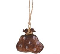 Jotekonoby Ensemble de décorations de Noël - Mini bonhomme de neige en résine et chaussette de Noël à suspendre pour petit sapin de vacances, motif festif en résine en rouge, marron, bleu (B)