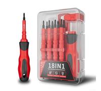 Jotekonoby Ensemble d'outils à main isolés 18 en 1 pour tâches électriques avec 16 types d'embouts magnétiseur démagnétiseur et étui de rangement structuré