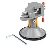 Jotekonoby Étau de table réglable pour établi - Pince rotative à 360 degrés en métal avec support à vis et base d'aspiration, pince à mâchoire rotative pour perceuse manuelle