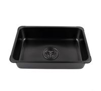 Jotekonoby Évier de cuisine d'extérieur pour table pliante IGT 5,5 L en acier inoxydable avec couvercle de vidange, compatible avec languette modulaire IGT