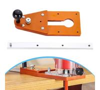 Jotekonoby Gabarit circulaire réglable pour le travail du bois, gabarit de défonceuse de précision pour bords incurvés, outil de coupe amovible avec réglage multi-angle, aluminium