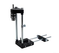 Jotekonoby Gabarit de guidage de perçage portable avec support réglable et localisateur de précision, pour perçage de trou précis, perceuse électrique, fixation de fond de panier flexible (noir)