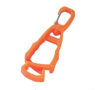 Jotekonoby Gants de sécurité en nylon pour le camping et la randonnée avec boucle de ceinture de sécurité pour avoir des gants, un chapeau en corde ou un clip compact léger (couleur orange)