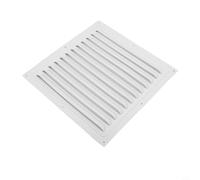 Jotekonoby Grille d'aération en aluminium blanc pour conduit d'aération mural et de plafond, 150 x 150 mm à 300 x 300 mm carré en métal (250 x 250 mm)