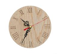 Jotekonoby Horloge murale en bois de 12 cm - Horloge murale classique rétro décorative à suspendre - Décoration d'intérieur (romaine)